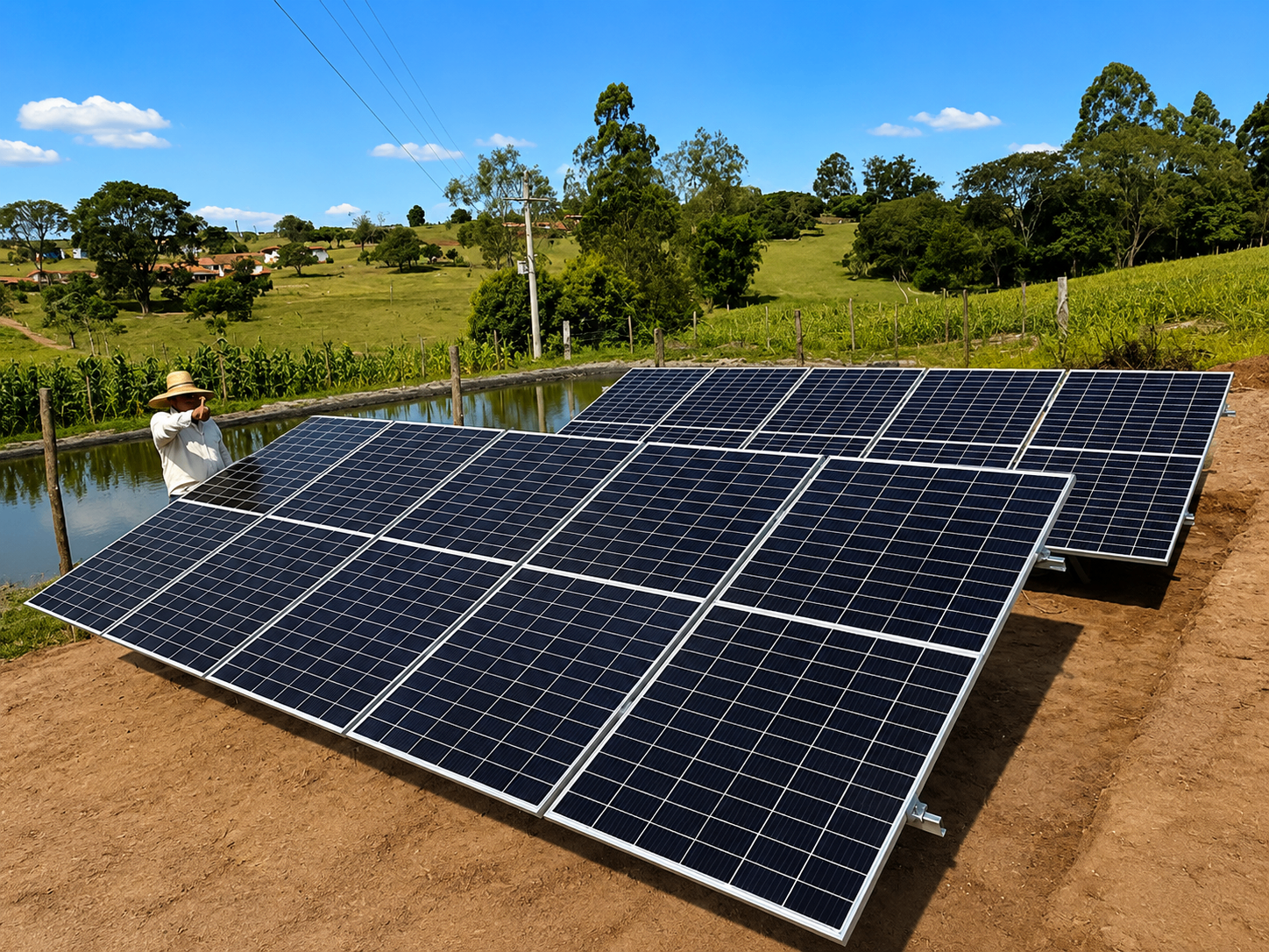 Instalação fotovoltaica realizada pela TIOSUN